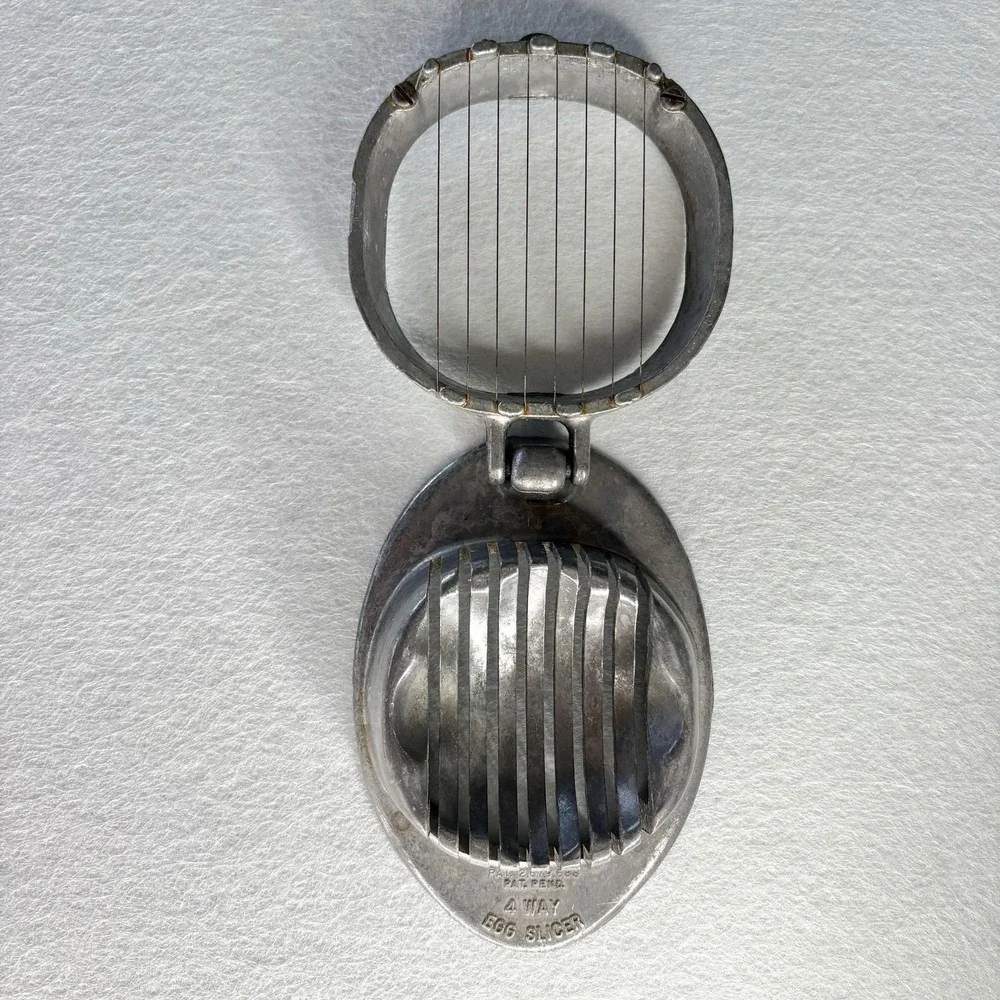 Vintage Presto 4-Way Egg Slicer Cutter Metal Aluminum 1950s Kitchen Tool USA